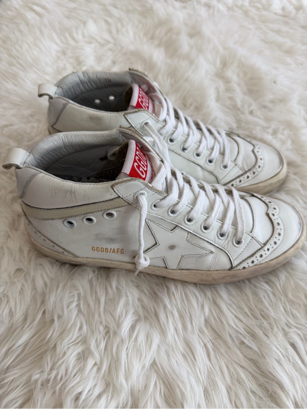 Golden Goose Mid Star GGDB/AFG Women's
Sneakers White Leather Size 36 US 6